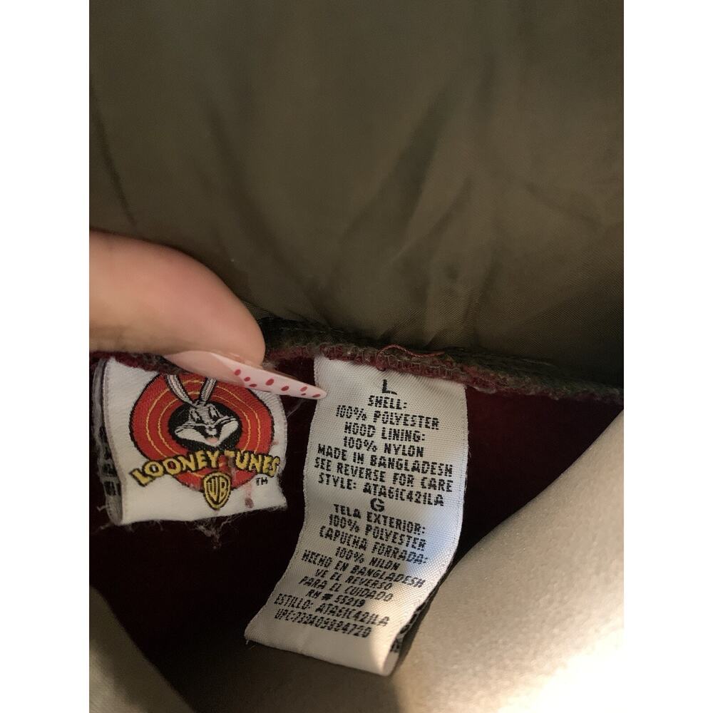 Y2K 2000s Looney Tunes Tweety Bird Hoodie Size Large - Picture 4 of 4
